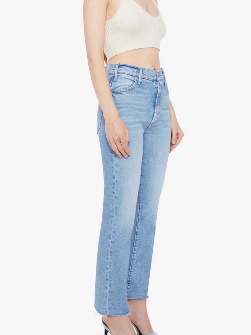 Mother The Hustler Ankle Fray
Jeans Light Wash Size 27